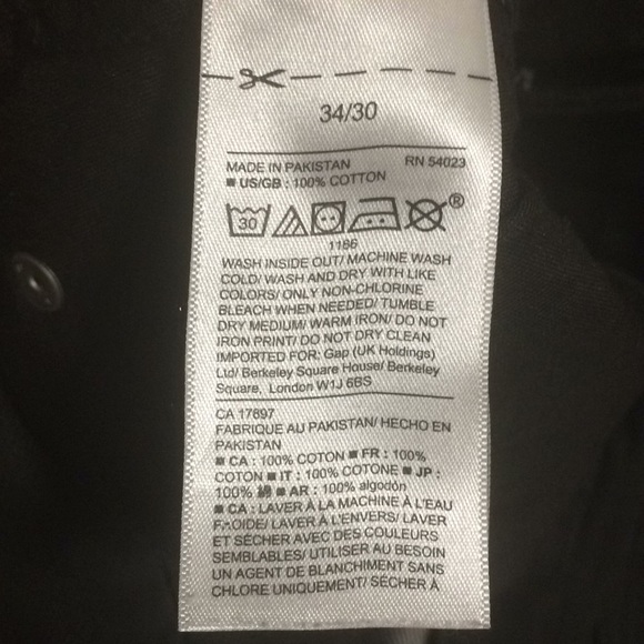 Men’s Gap Jeans Black Distressed - Picture 6 of 7